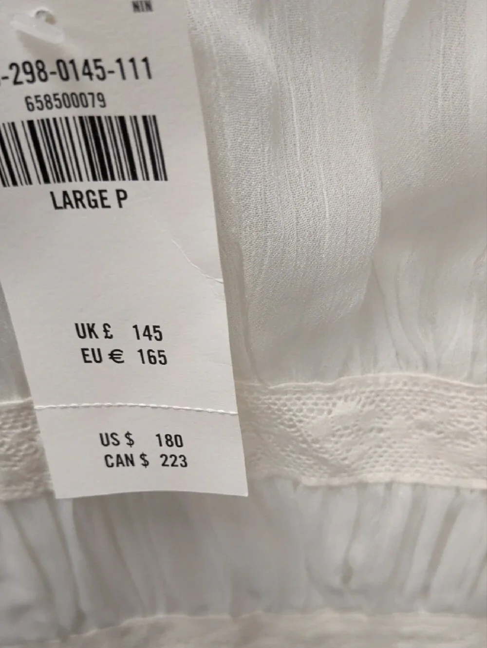 Abercrombie & Fitch White V-Neck Tiered Maxi Dress